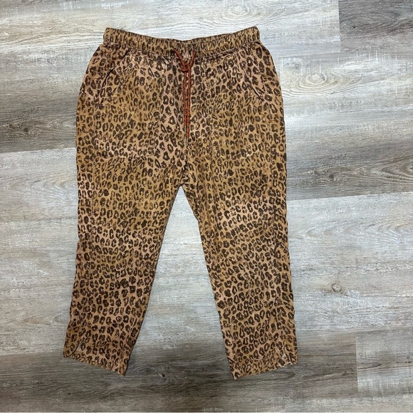 Pilcro The Cottage Lightweight Corduroy Pants Medium petite leopard print - Picture 2 of 10